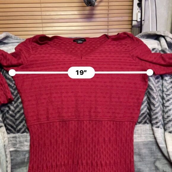 Liz Claiborne Red Sweater Dress Extra Large XL - Picture 5 of 7